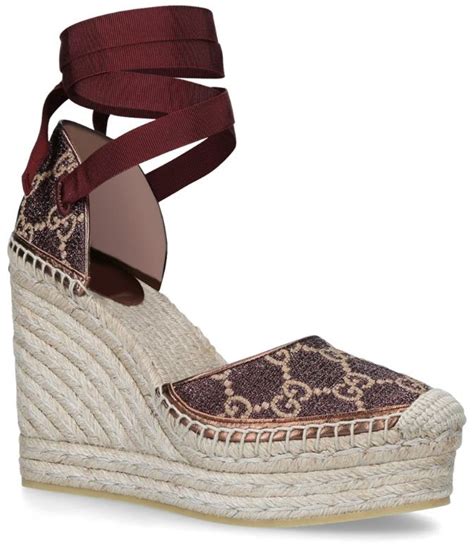 gucci pilar star espadrille|gucci espadrille wedges.